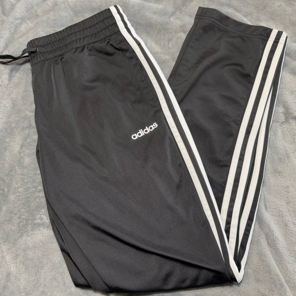 Adidas Black White Stripes Track Pants - Picture 1 of 3
